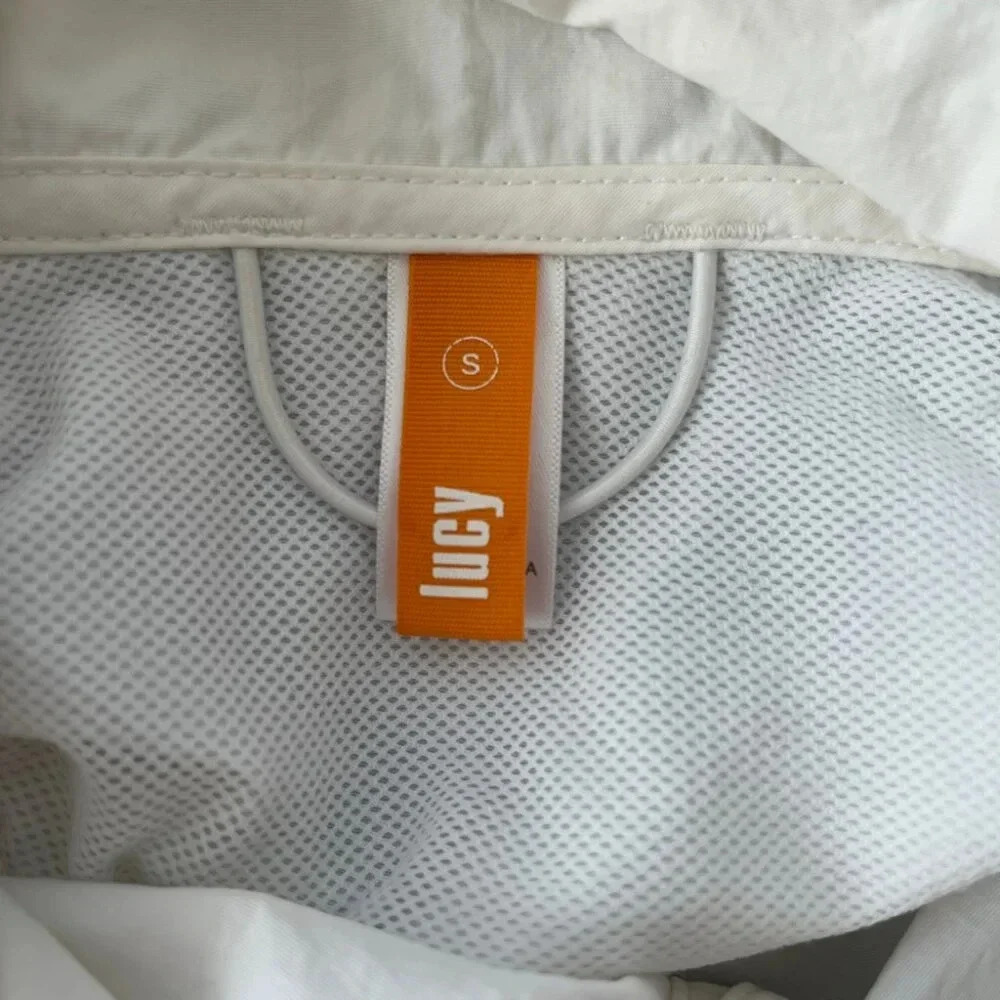 Lucy | Belted Safari-Style Lightweight Windbreaker - White / Sz S - Picture 8 of 11